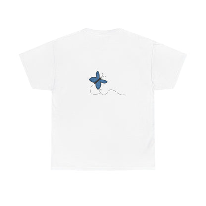 Unisex Heavy Cotton Tee (Blue Butterfly)