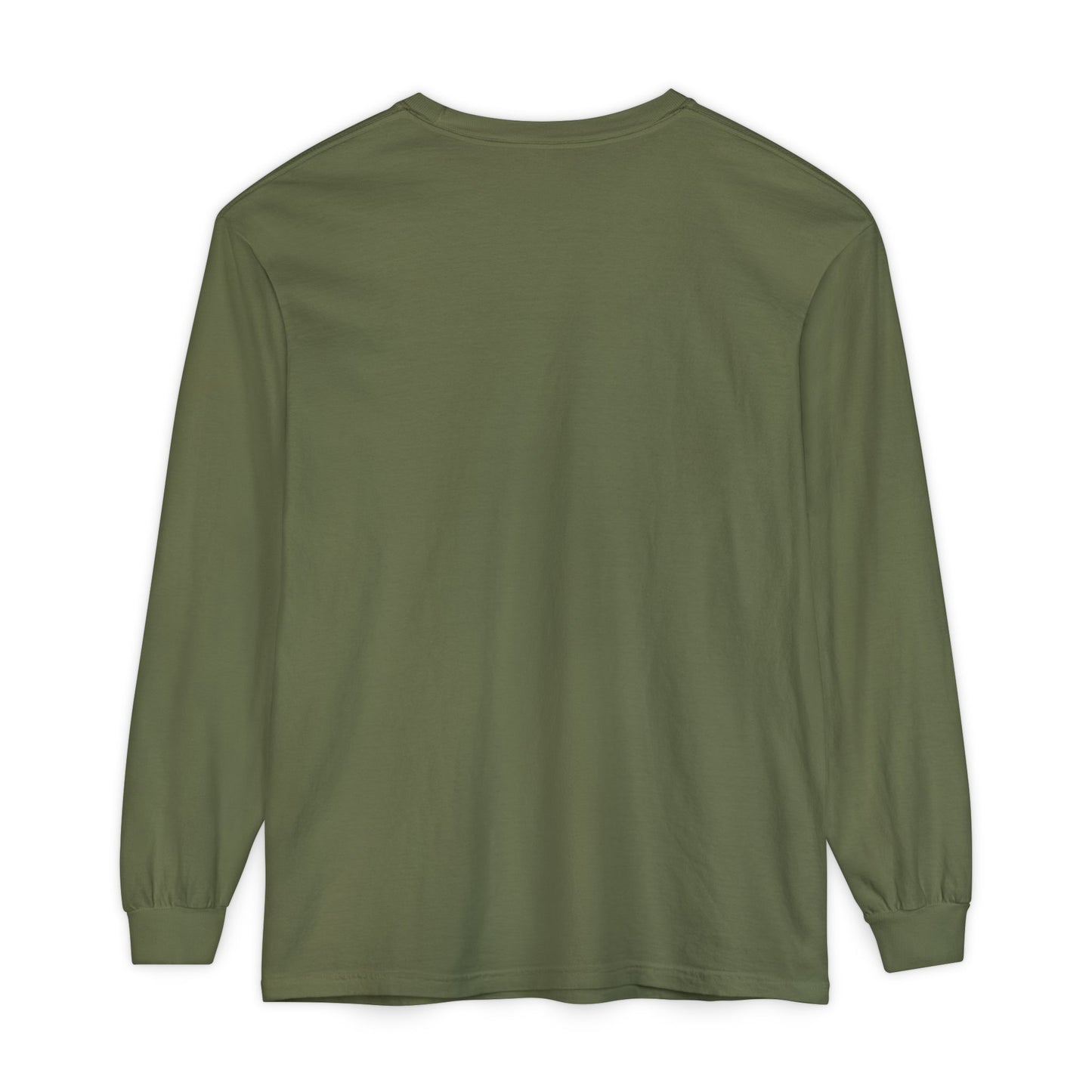 Unisex Garment-dyed Long Sleeve T-Shirt (Cowboy)