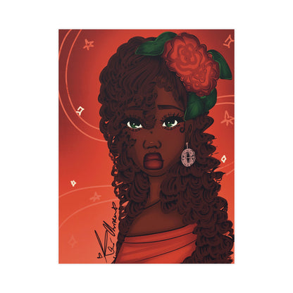 Vertical Matte Poster - Rose
