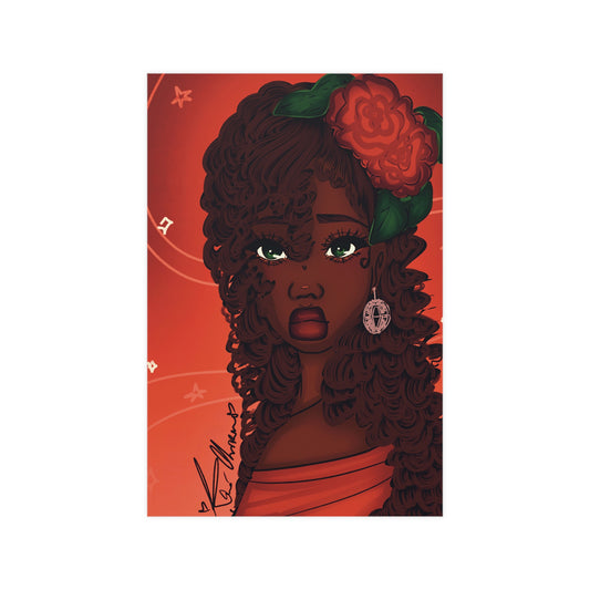 Vertical Matte Poster - Rose