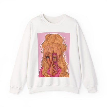 Unisex Heavy Blend™ Crewneck Sweatshirt (Pink 90’s Girl)