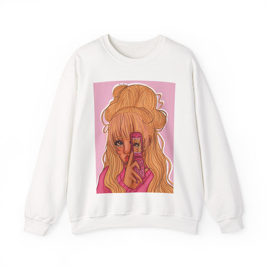 Unisex Heavy Blend™ Crewneck Sweatshirt (Pink 90’s Girl)