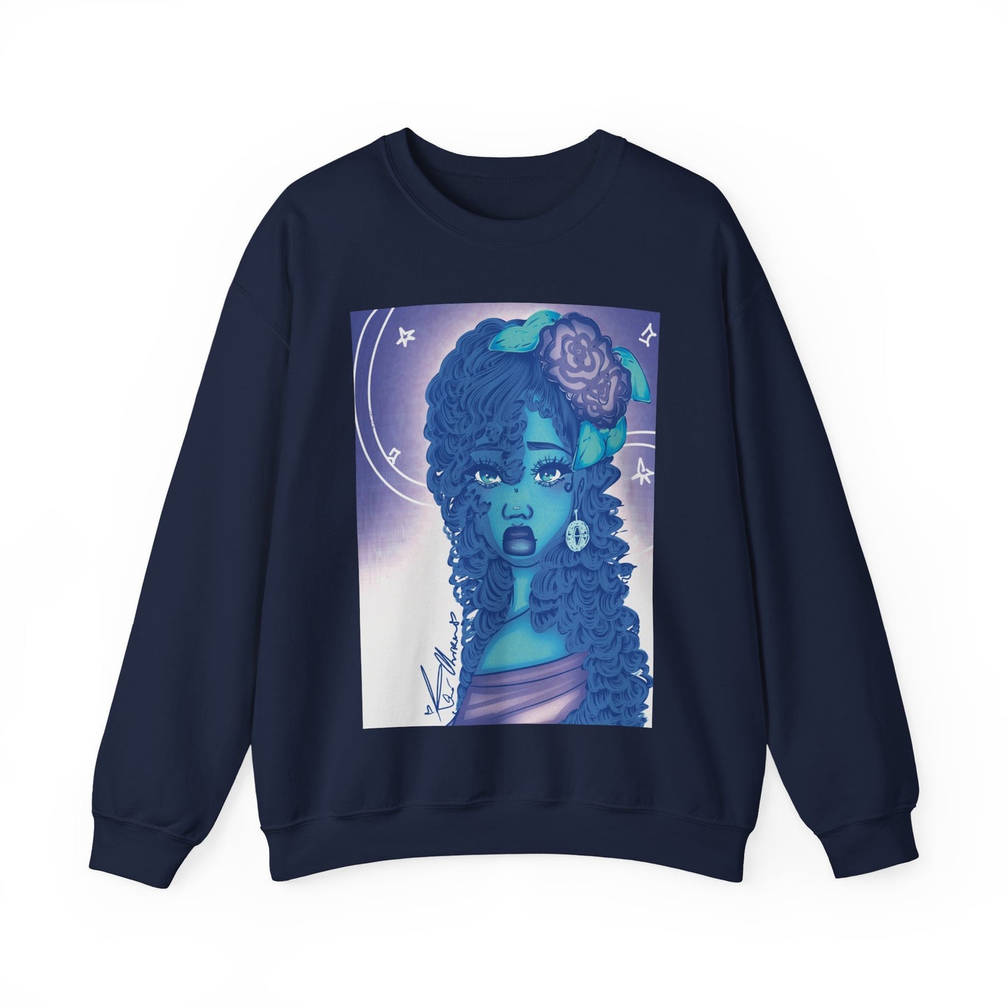 Unisex Heavy Blend™ Crewneck Sweatshirt (Blue Rose)