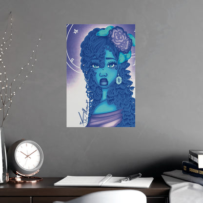 Vertical Matte Poster - Blue Rose