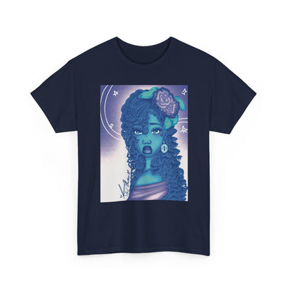 Unisex Heavy Cotton Tee (Blue Rose)