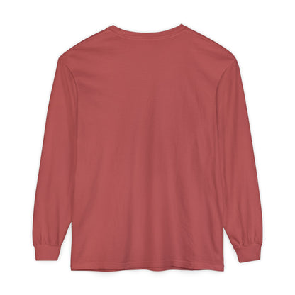 Unisex Garment-dyed Long Sleeve T-Shirt (Pink 90’s Girl)