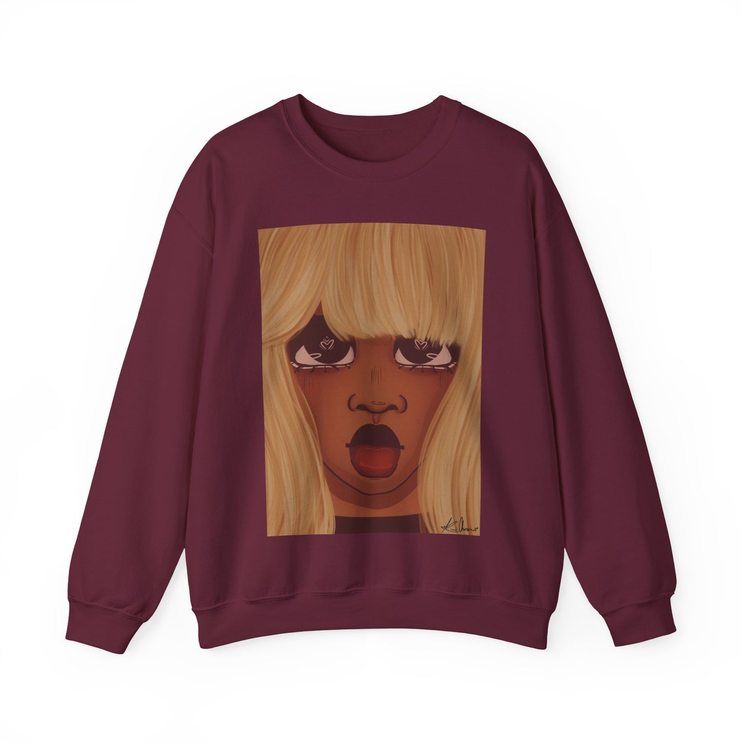 Unisex Heavy Blend™ Crewneck Sweatshirt (Heart Eyes)