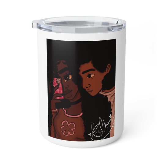 Insulated Coffee Mug, 10oz - Black Love