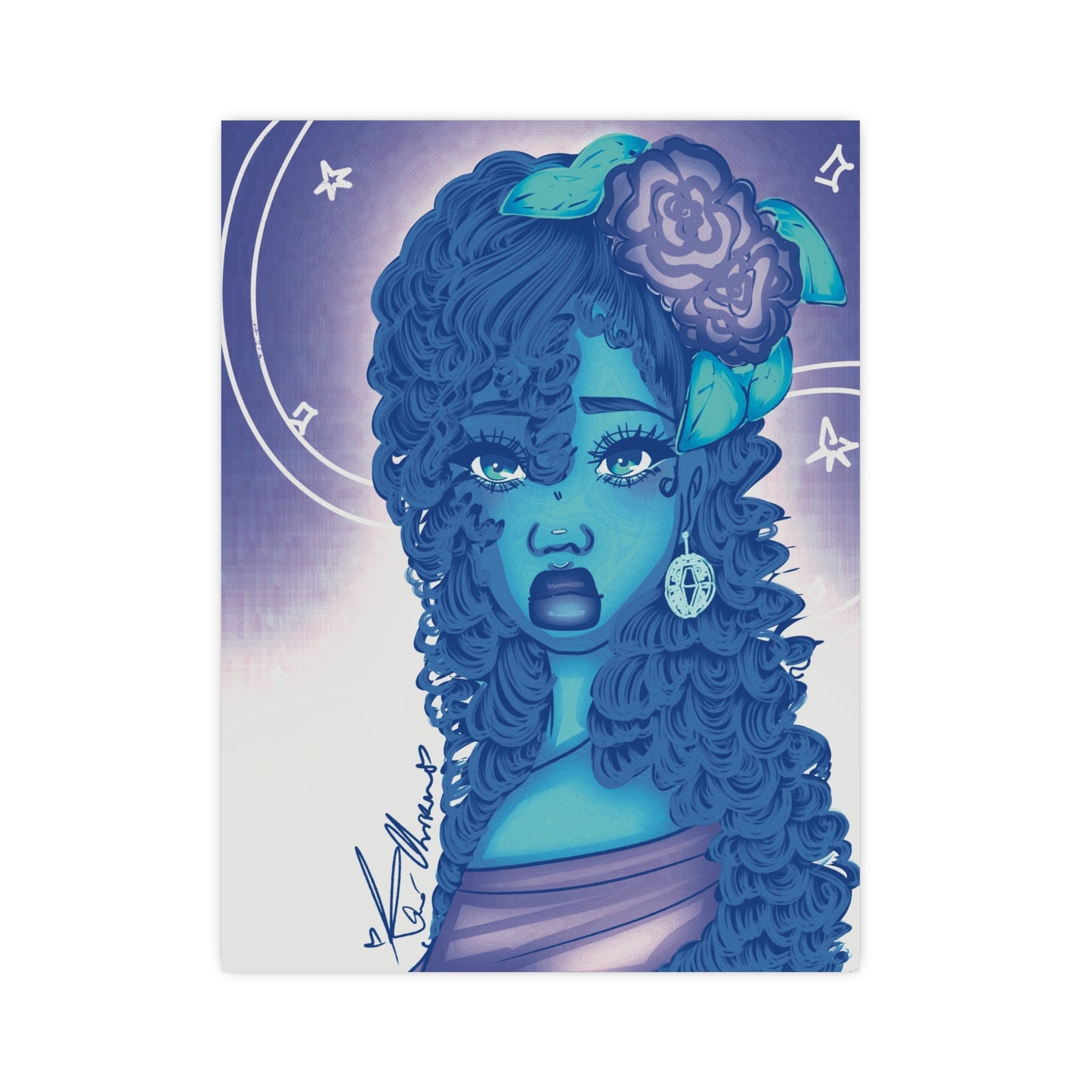 Vertical Matte Poster - Blue Rose