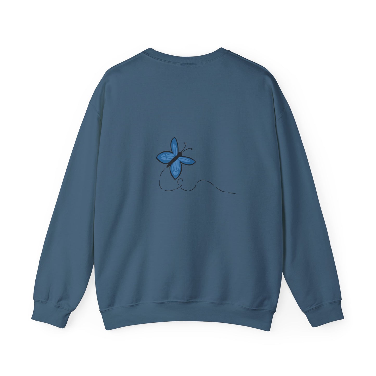 Unisex Heavy Blend™ Crewneck Sweatshirt (Blue Butterfly)