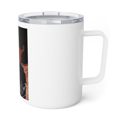 Insulated Coffee Mug, 10oz - Black Love