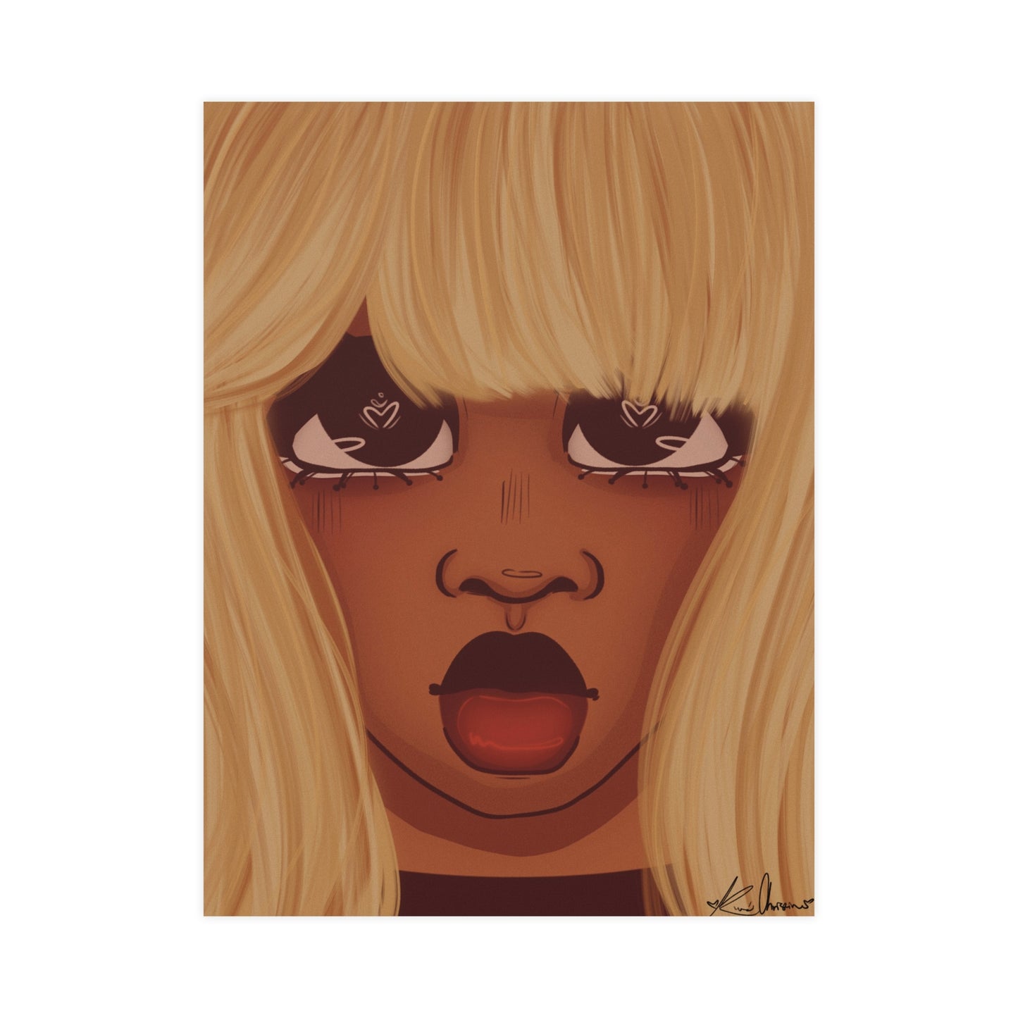 Vertical Matte Poster - Heart Eyes