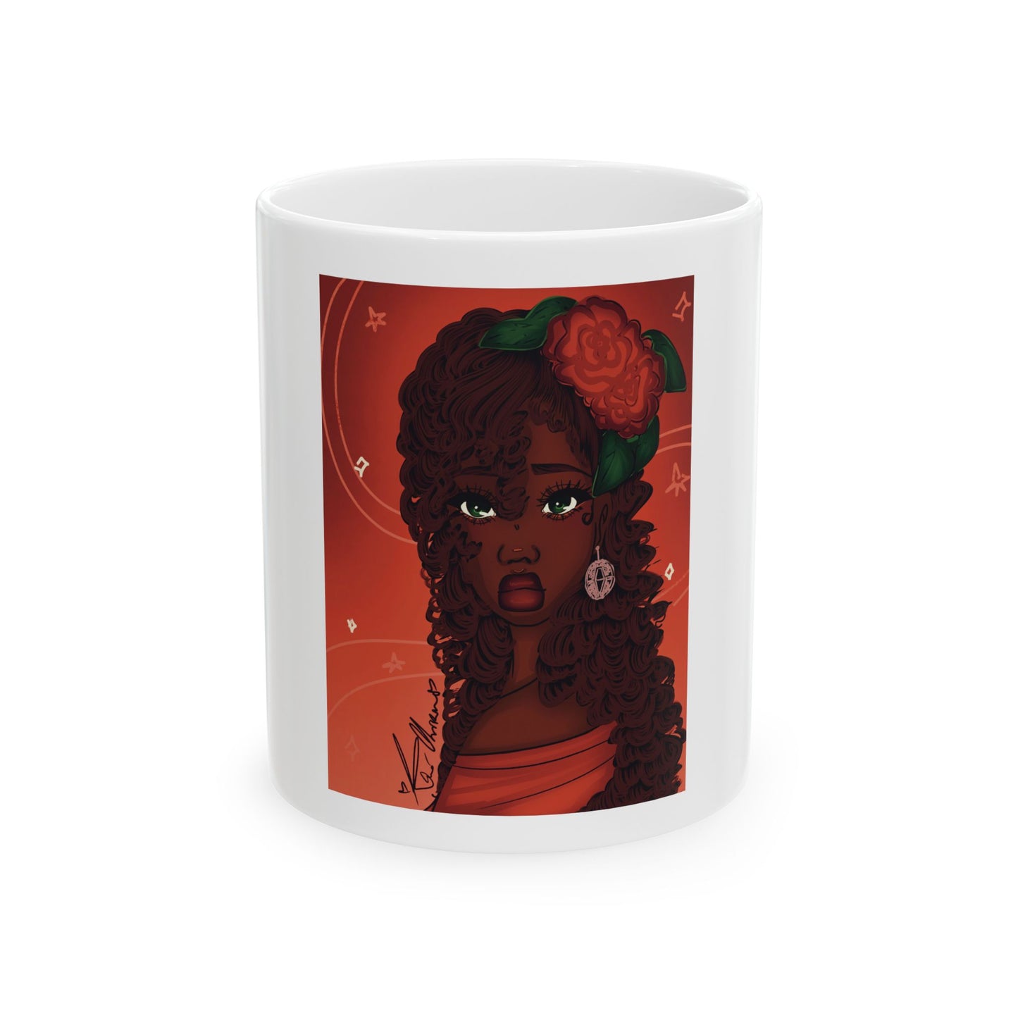 Ceramic Mug, (11oz, 15oz) - Rose