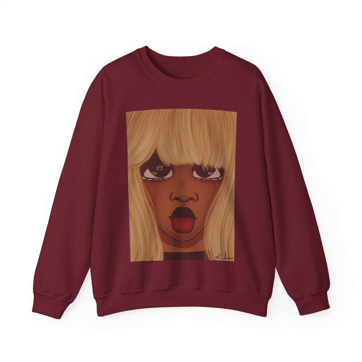 Unisex Heavy Blend™ Crewneck Sweatshirt (Heart Eyes)