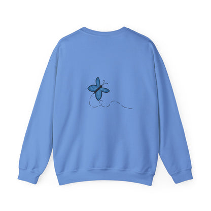 Unisex Heavy Blend™ Crewneck Sweatshirt (Blue Butterfly)