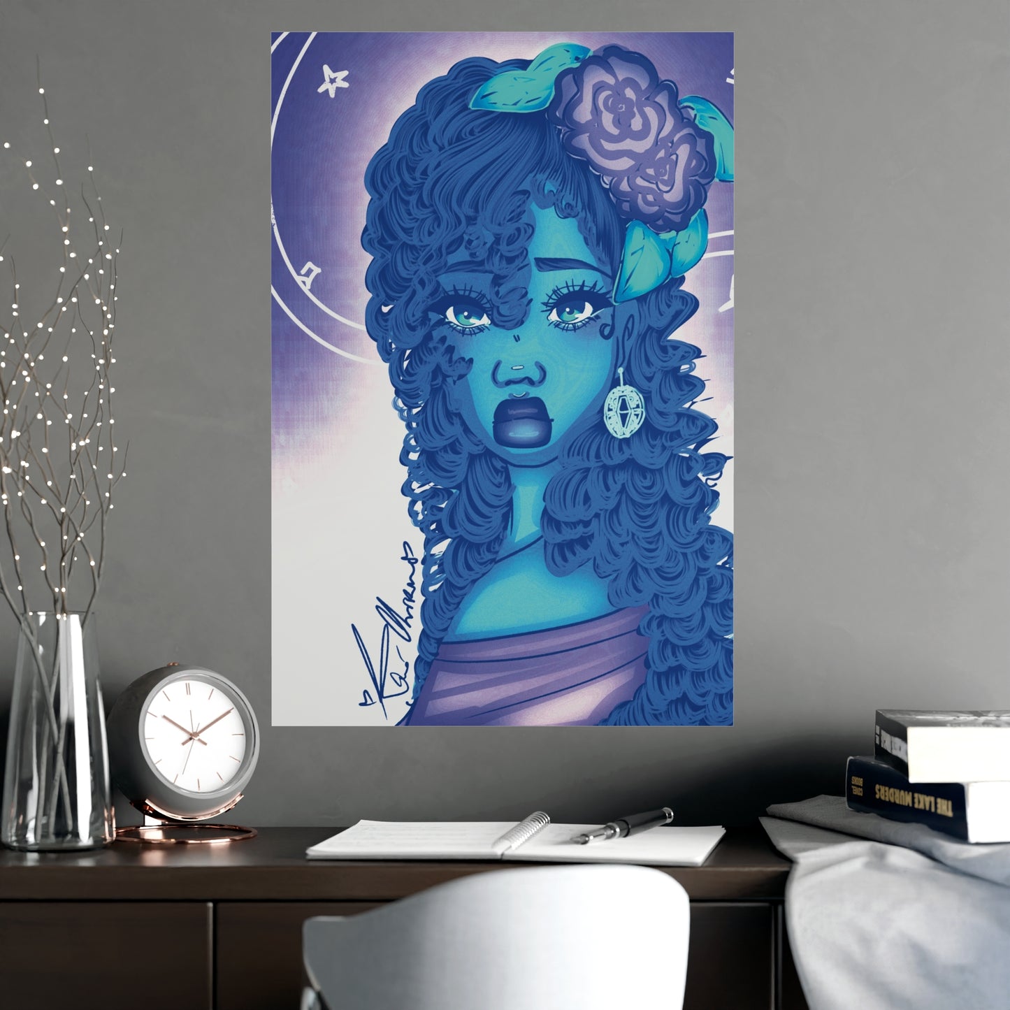 Vertical Matte Poster - Blue Rose