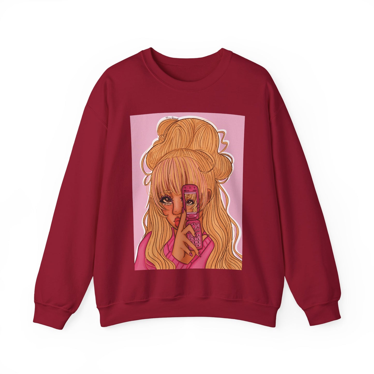 Unisex Heavy Blend™ Crewneck Sweatshirt (Pink 90’s Girl)