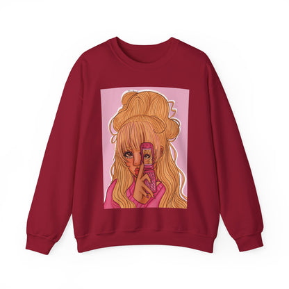 Unisex Heavy Blend™ Crewneck Sweatshirt (Pink 90’s Girl)