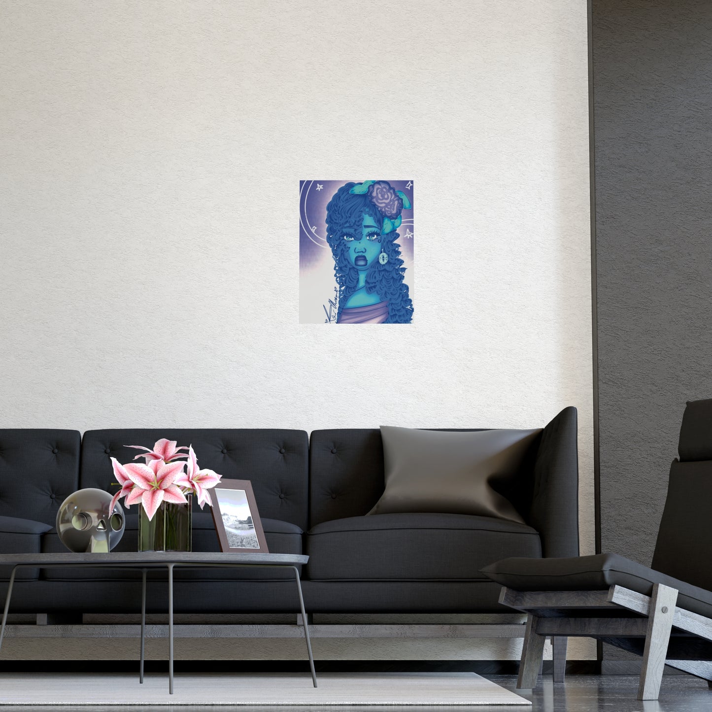 Vertical Matte Poster - Blue Rose