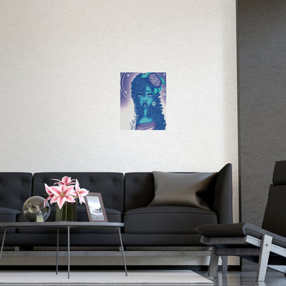 Vertical Matte Poster - Blue Rose