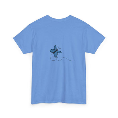 Unisex Heavy Cotton Tee (Blue Butterfly)