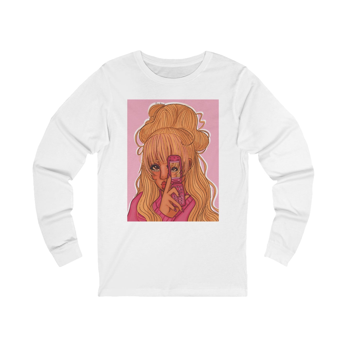 Unisex Jersey Long Sleeve Tee (Pink 90’s Girl)