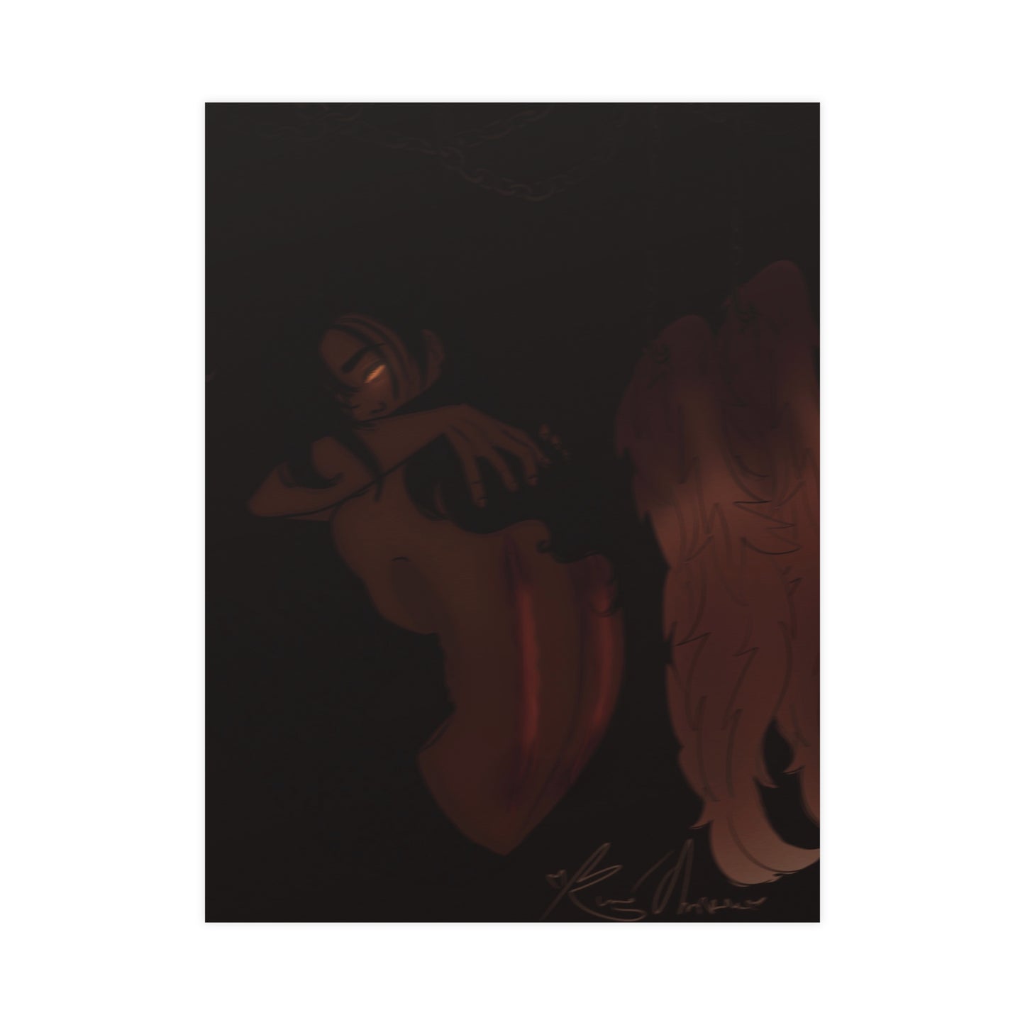 Vertical Matte Poster - Wounded Angel