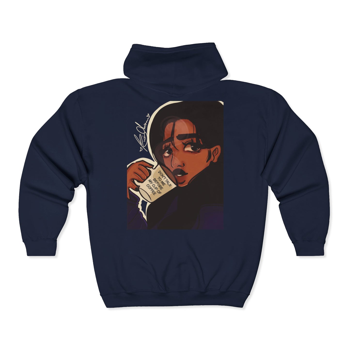 Unisex Zip Up Sweatshirt - Coffee