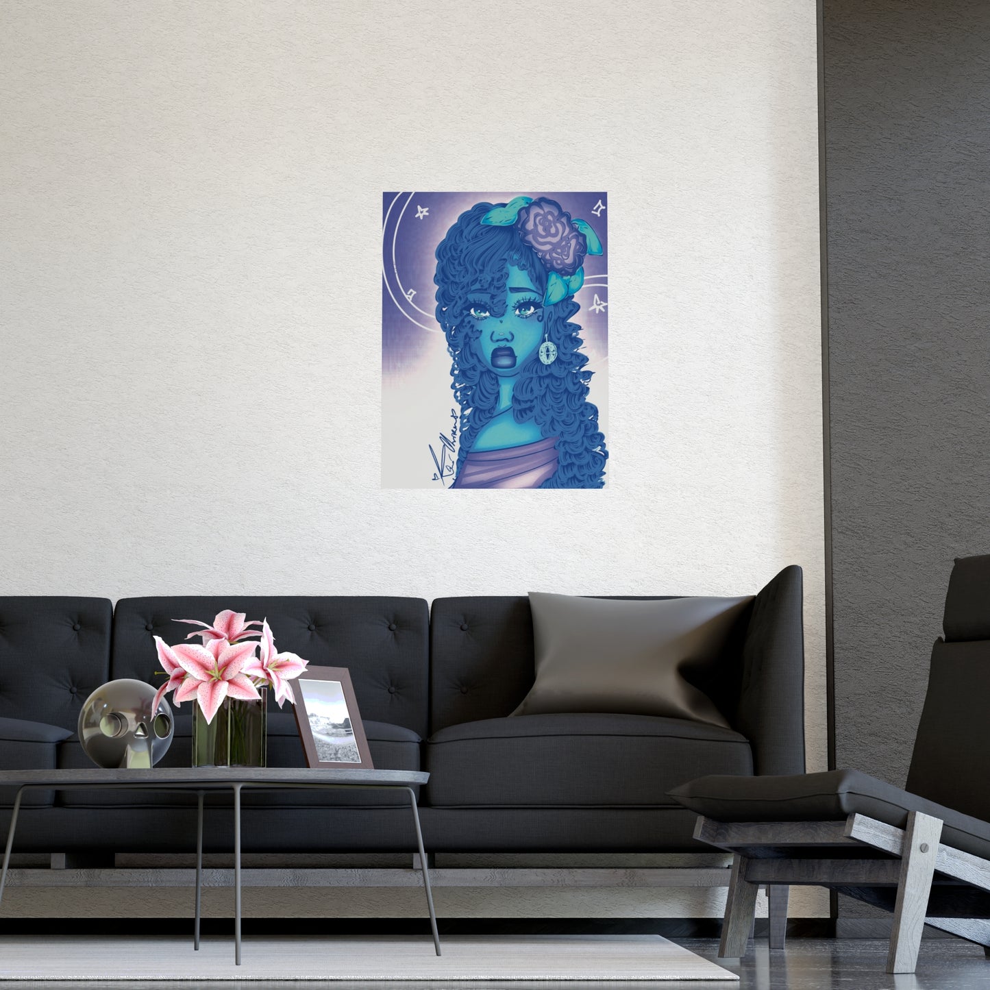 Vertical Matte Poster - Blue Rose