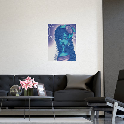 Vertical Matte Poster - Blue Rose