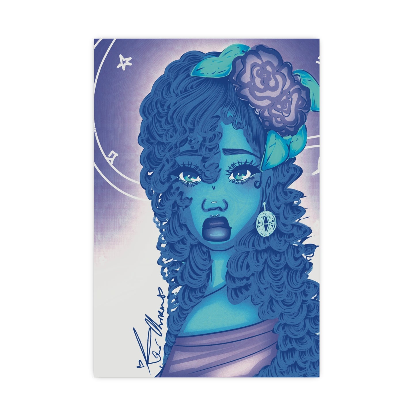 Vertical Matte Poster - Blue Rose