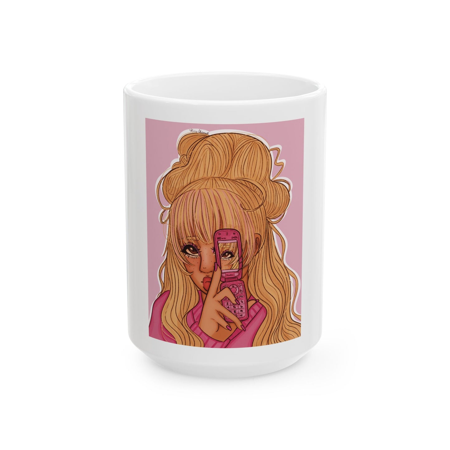 Ceramic Mug, (11oz, 15oz) - Pink 90’s Girl