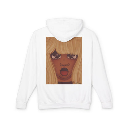 Unisex Lightweight Hooded Sweatshirt (Heart Eyes)
