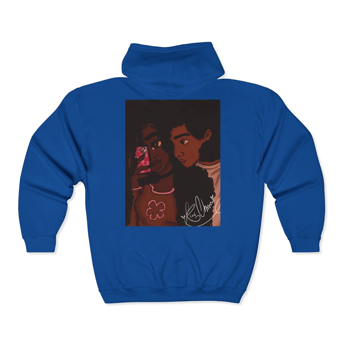 Unisex Zip Up Sweatshirt - Black Love