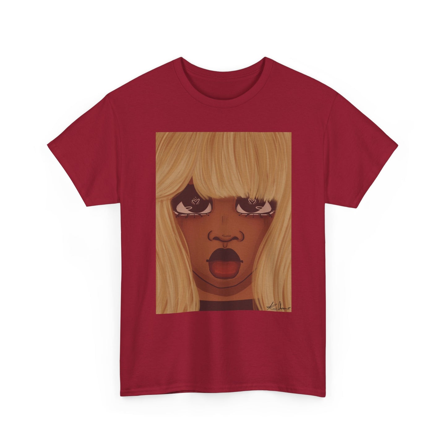 Unisex Heavy Cotton Tee (Heart Eyes)