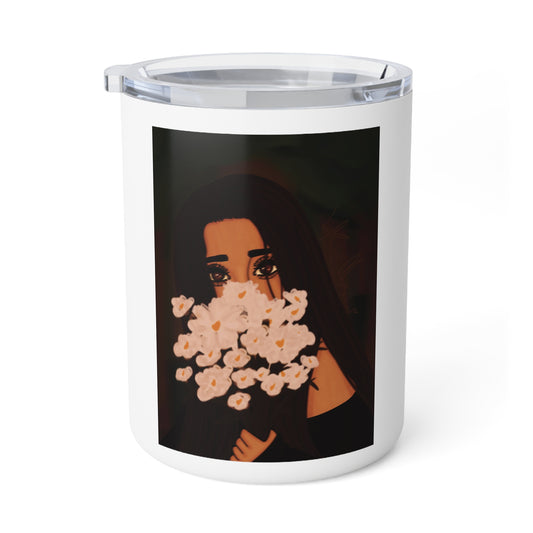 Insulated Coffee Mug, 10oz - Flowers