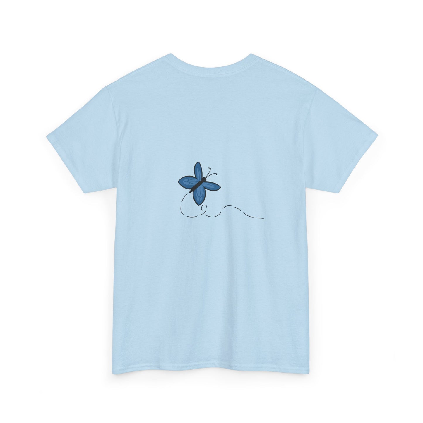 Unisex Heavy Cotton Tee (Blue Butterfly)