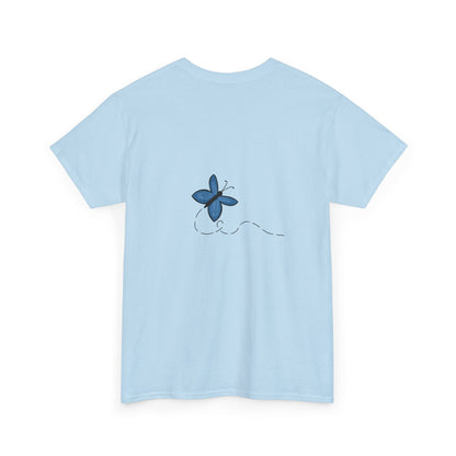 Unisex Heavy Cotton Tee (Blue Butterfly)