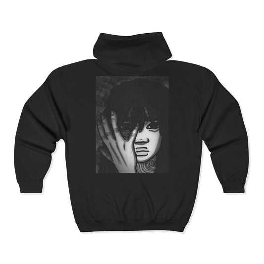 Unisex Zip Up Sweatshirt - Fear