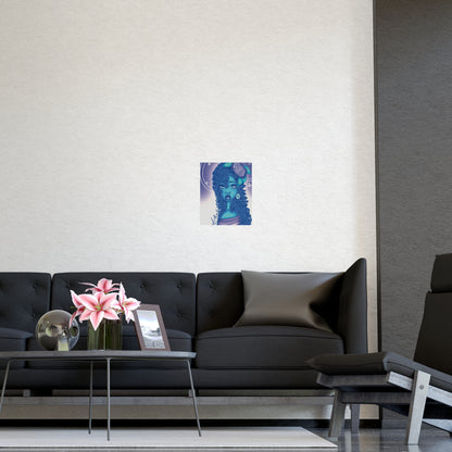 Vertical Matte Poster - Blue Rose