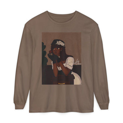 Unisex Garment-dyed Long Sleeve T-Shirt (My Humble Abode)
