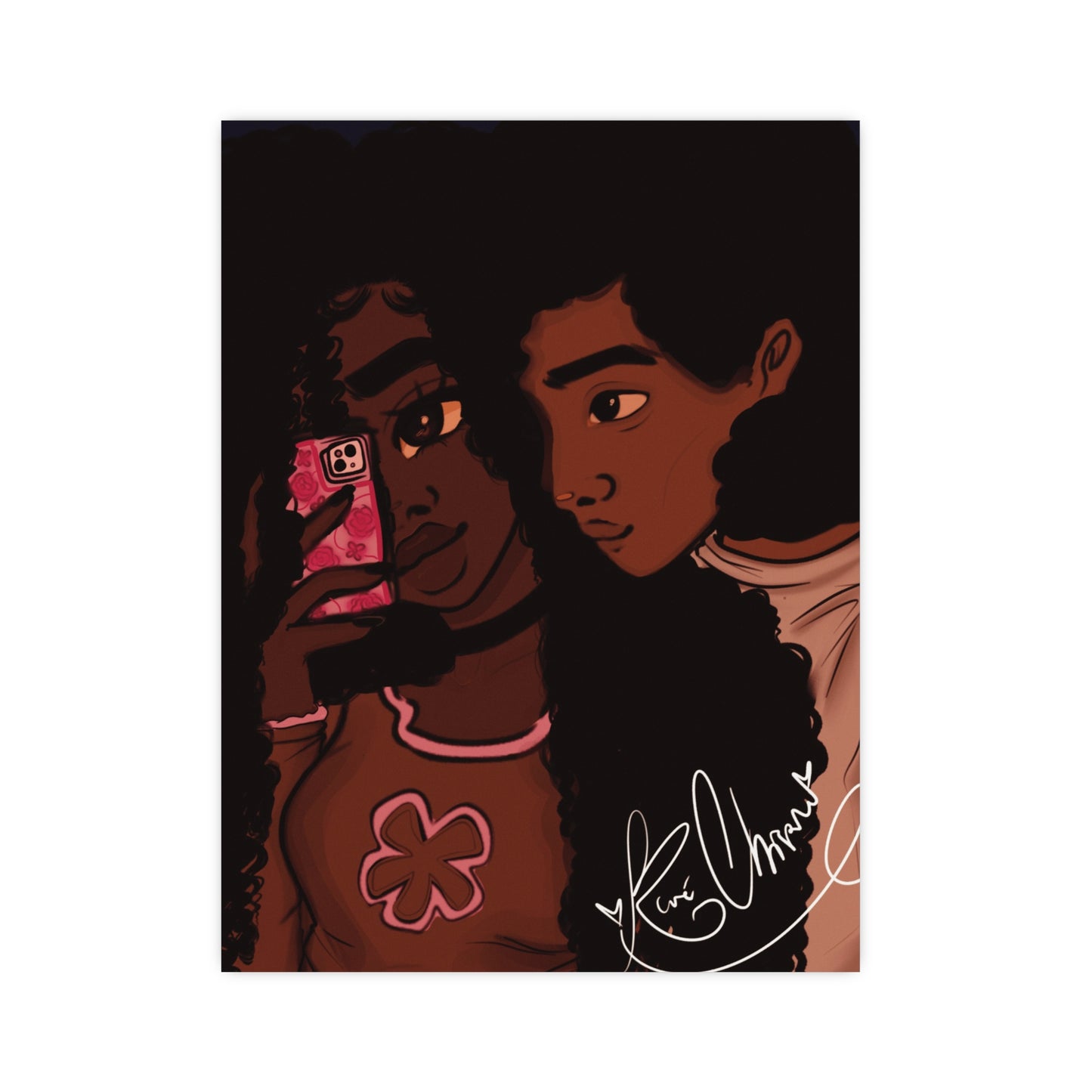 Vertical Matte Poster - Black Love