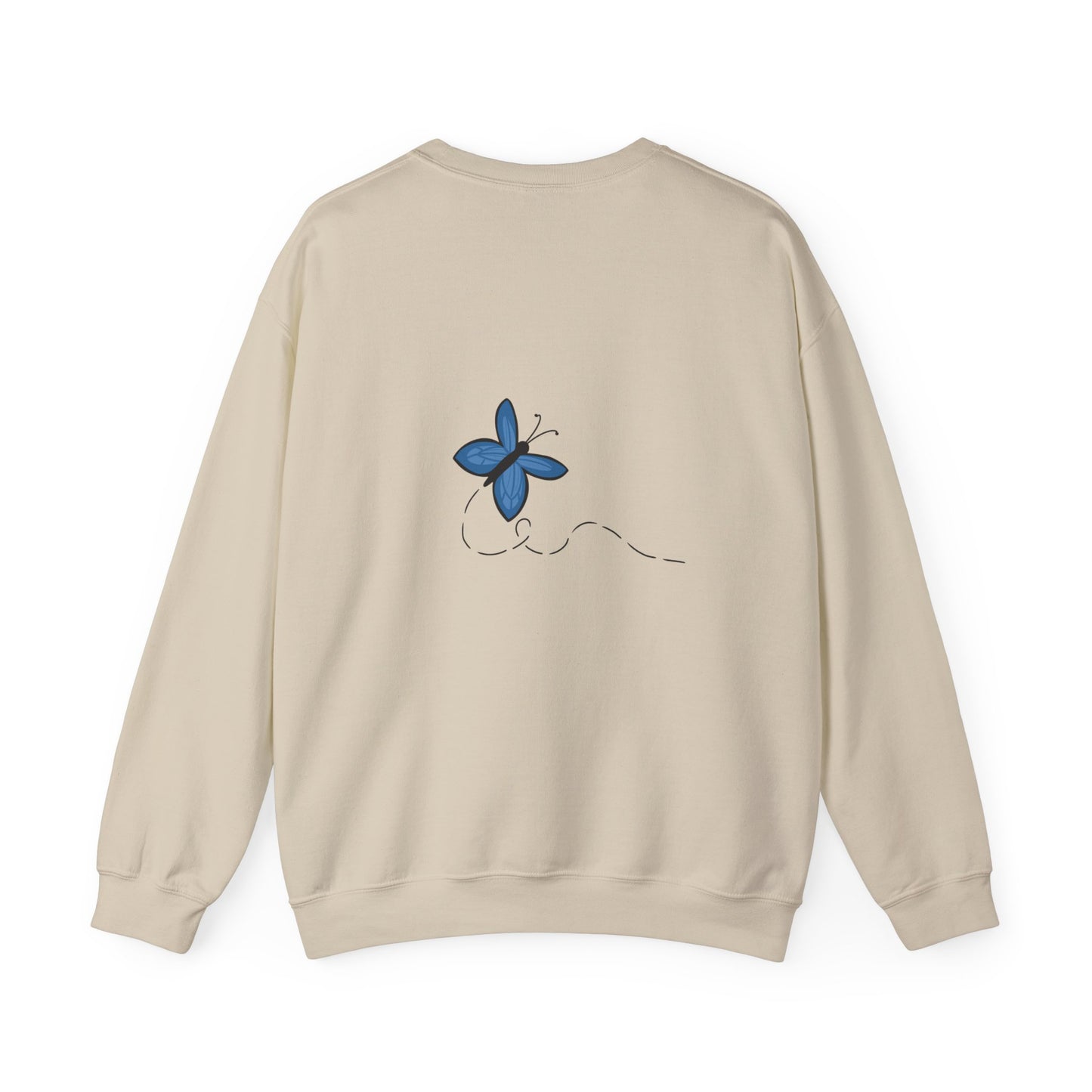 Unisex Heavy Blend™ Crewneck Sweatshirt (Blue Butterfly)