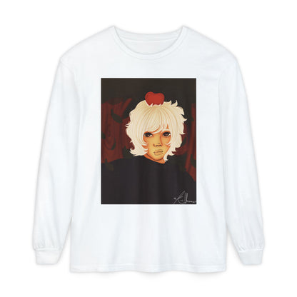 Unisex Garment-dyed Long Sleeve T-Shirt (Apple)