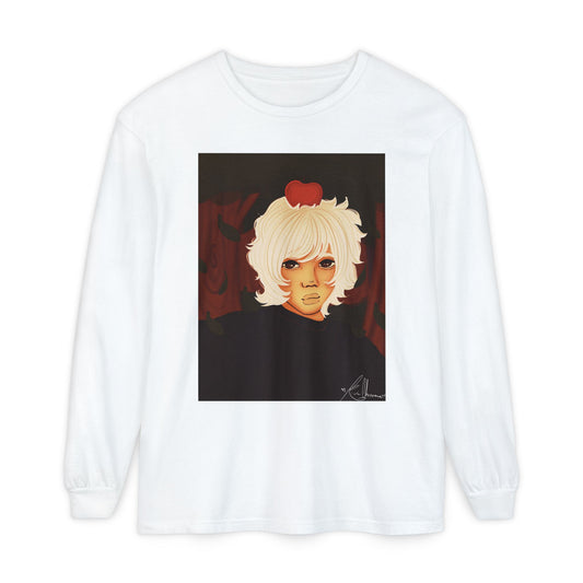 Unisex Garment-dyed Long Sleeve T-Shirt (Apple)
