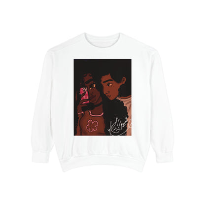 Unisex Garment-Dyed Sweatshirt (Black Love)