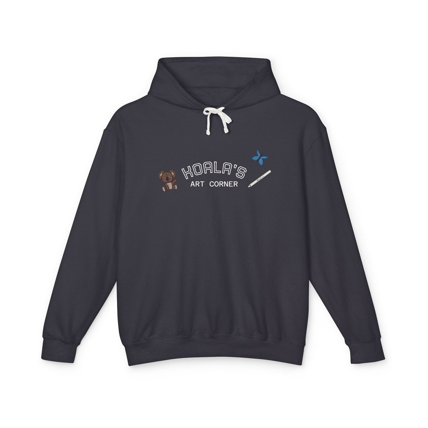 Unisex Lightweight Hooded Sweatshirt (Blue Butterfly V2)