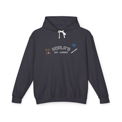 Unisex Lightweight Hooded Sweatshirt (Blue Butterfly V2)