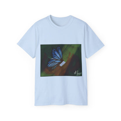 Unisex Ultra Cotton Tee (Blue Butterfly)