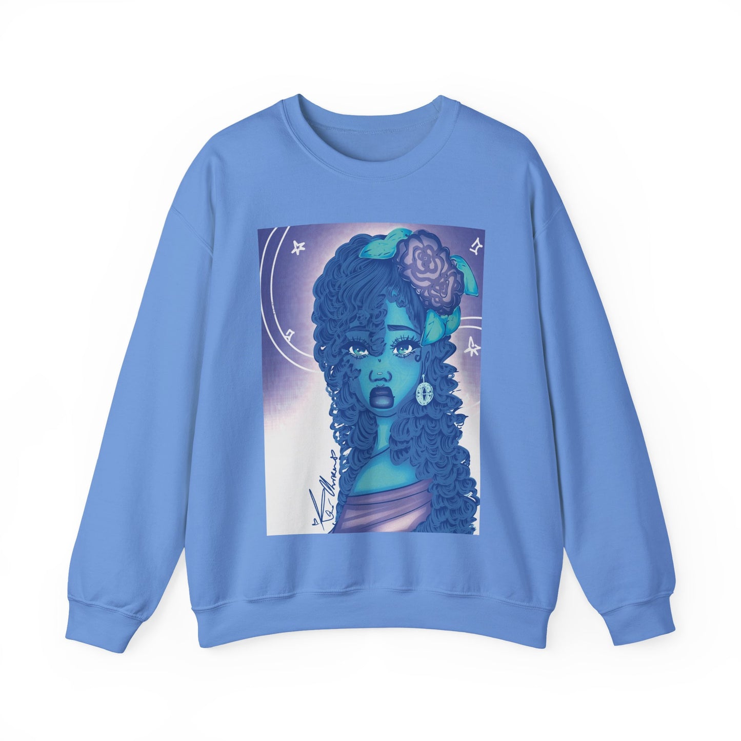 Unisex Heavy Blend™ Crewneck Sweatshirt (Blue Rose)